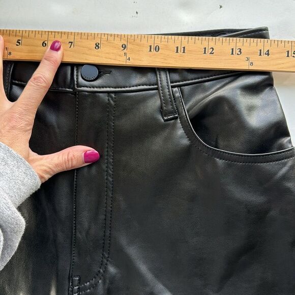 Abercrombie & Fitch Curve Love Vegan Leather Ankle‎ Straight Ultra High Rise 10 - Picture 13 of 16